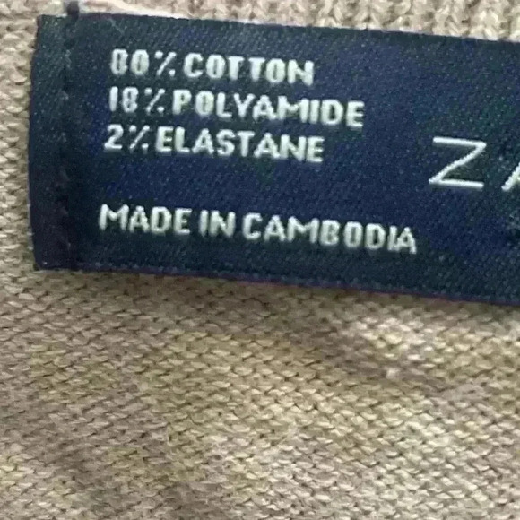 Zara sleeveless casual cotton blend day 2 nite waist length trendy knit vest M - Picture 4 of 6